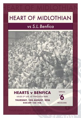 Heart of Midlothian v SL Benfica - 13/08/26 Heart of Midlothian v SL Benfica - 13/08/26