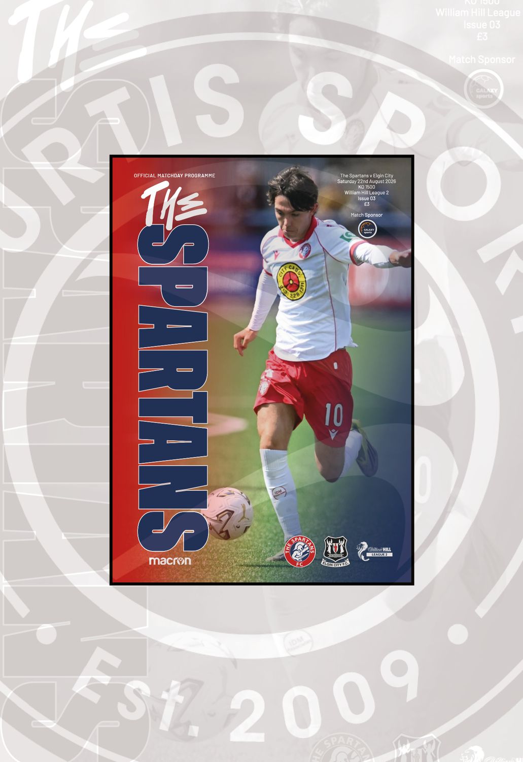 The Spartans v Elgin City - 22/08/26
