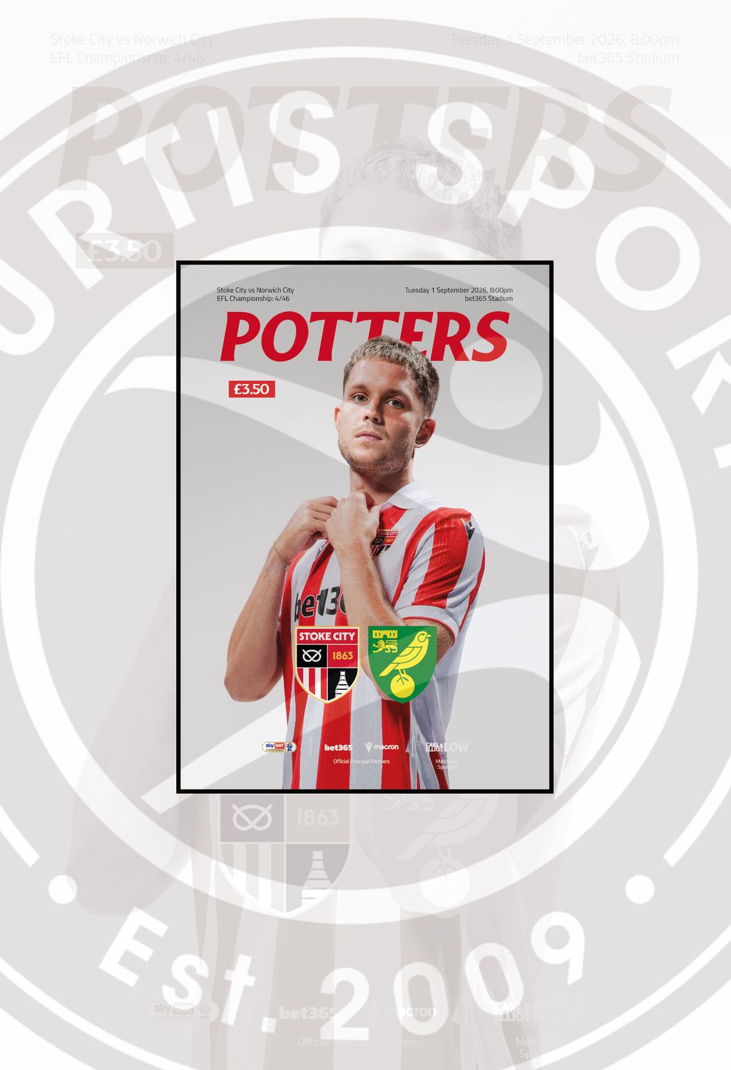 Stoke City v Norwich City - 01/09/26 Stoke City v Norwich City - 01/09/26