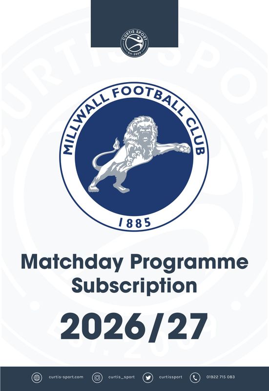 Millwall FC 2026/27 Home Subscription