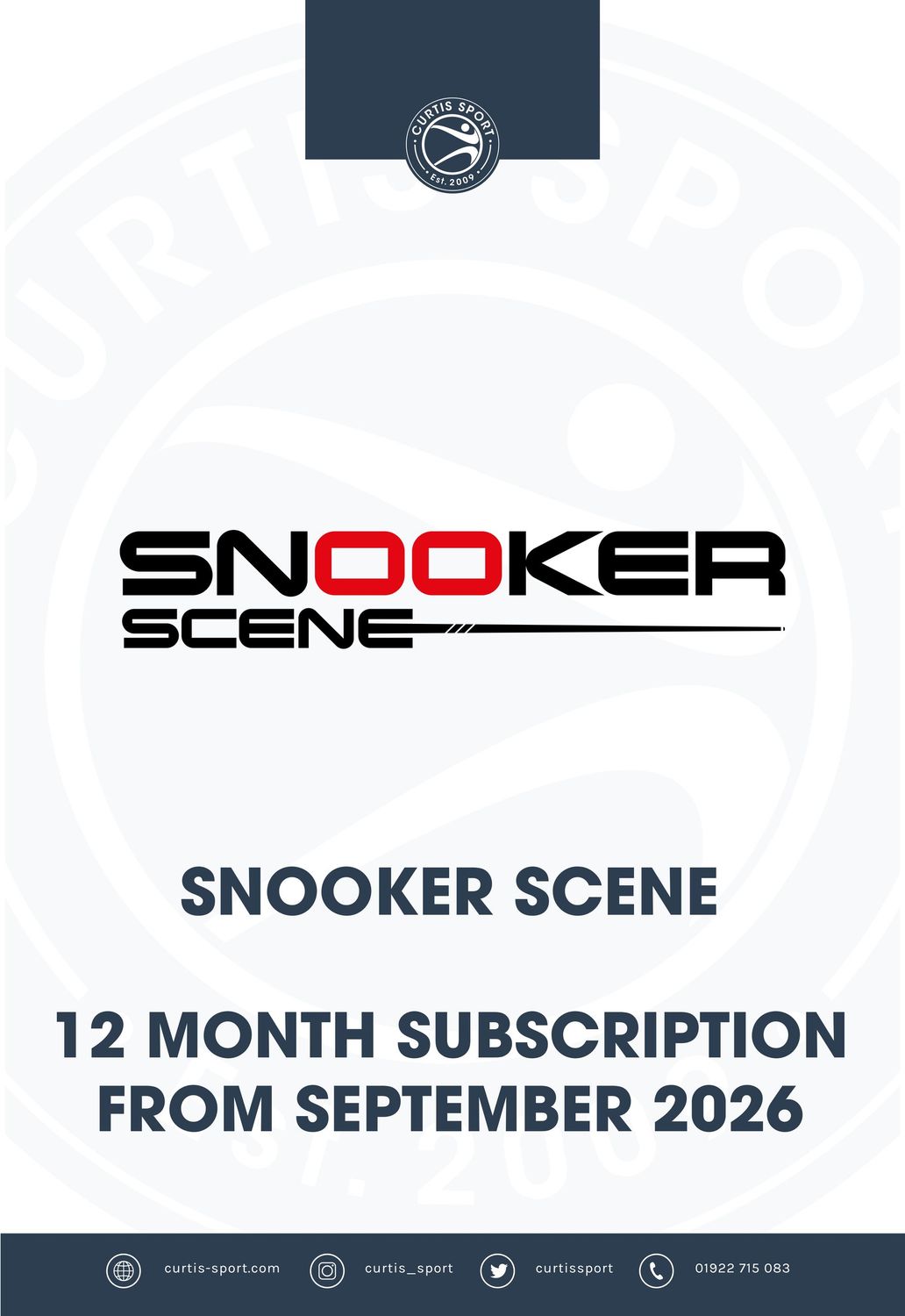 Snooker Scene - 12 Month Subscription (September 26)