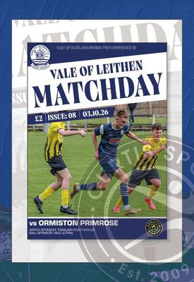 Vale of Leithen v Ormiston Primrose - 03/10/26 Vale of Leithen v Ormiston Primrose - 03/10/26