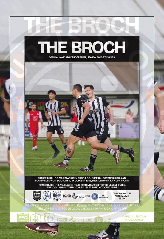 Fraserburgh v Strathspey Thistle / Dundee B 2-IN-1 - October 2026