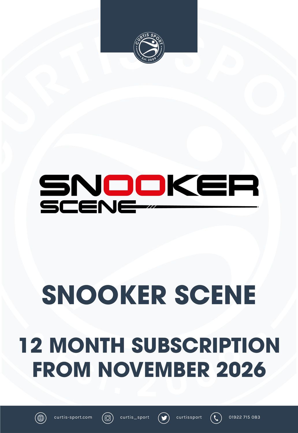 Snooker Scene - 12 Month Subscription (November 26) Snooker Scene - 12 Month Subscription (November 26)
