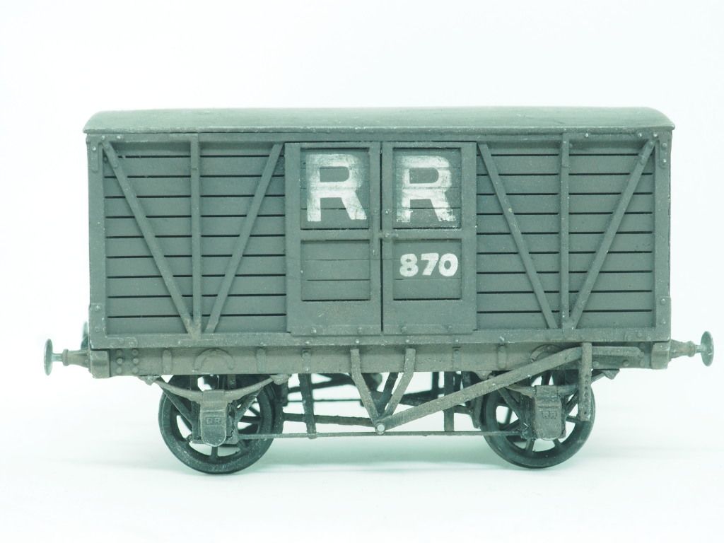 4mm Scale Rhymney Railway outside framed covered goods van
