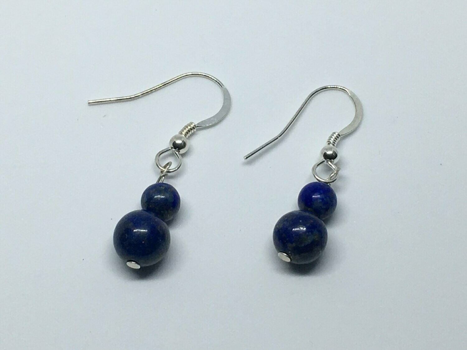 Boucles d'oreilles pendantes argent et pierre Lapis Lazuli