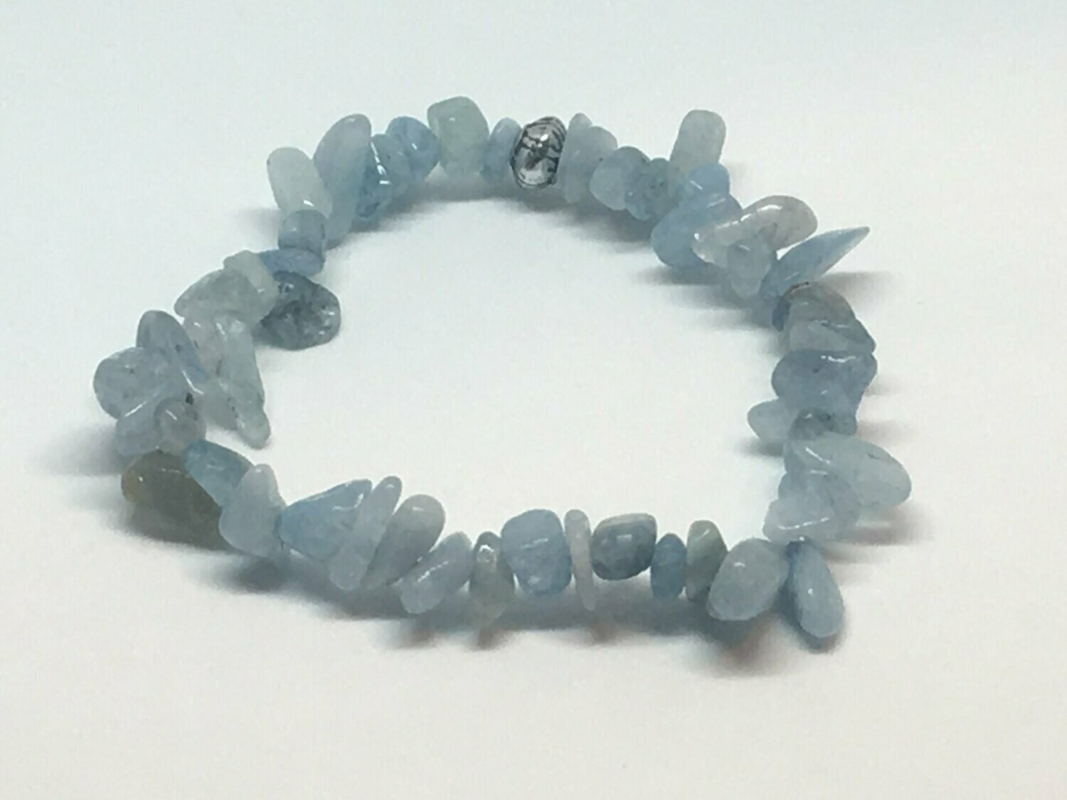 Bracelet en chips  Aigue marine