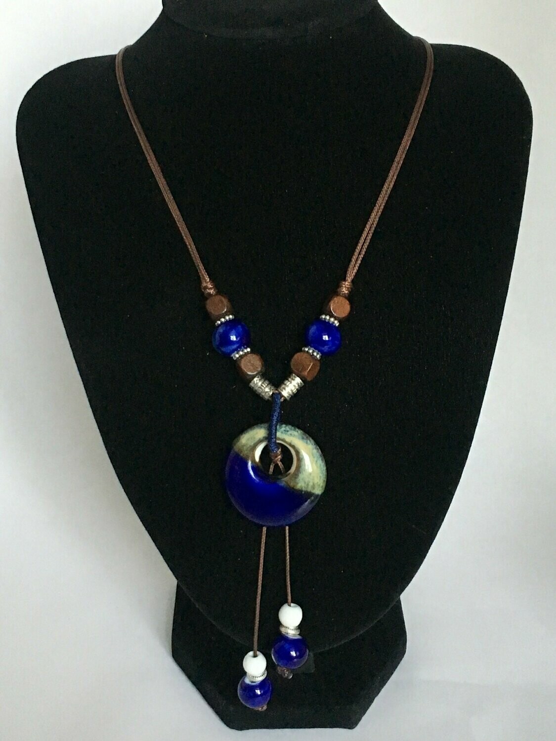 Collier Fashion céramique bleu