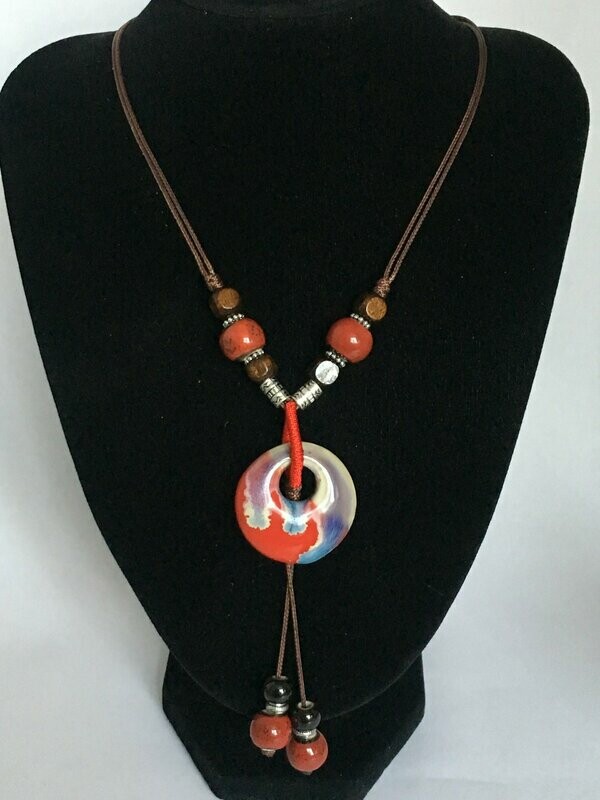 Collier Fashion céramique Rouge
