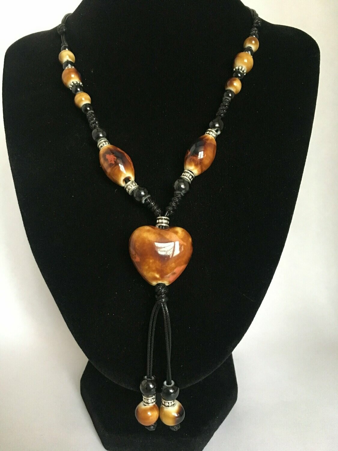 Collier Fashion céramique Marron