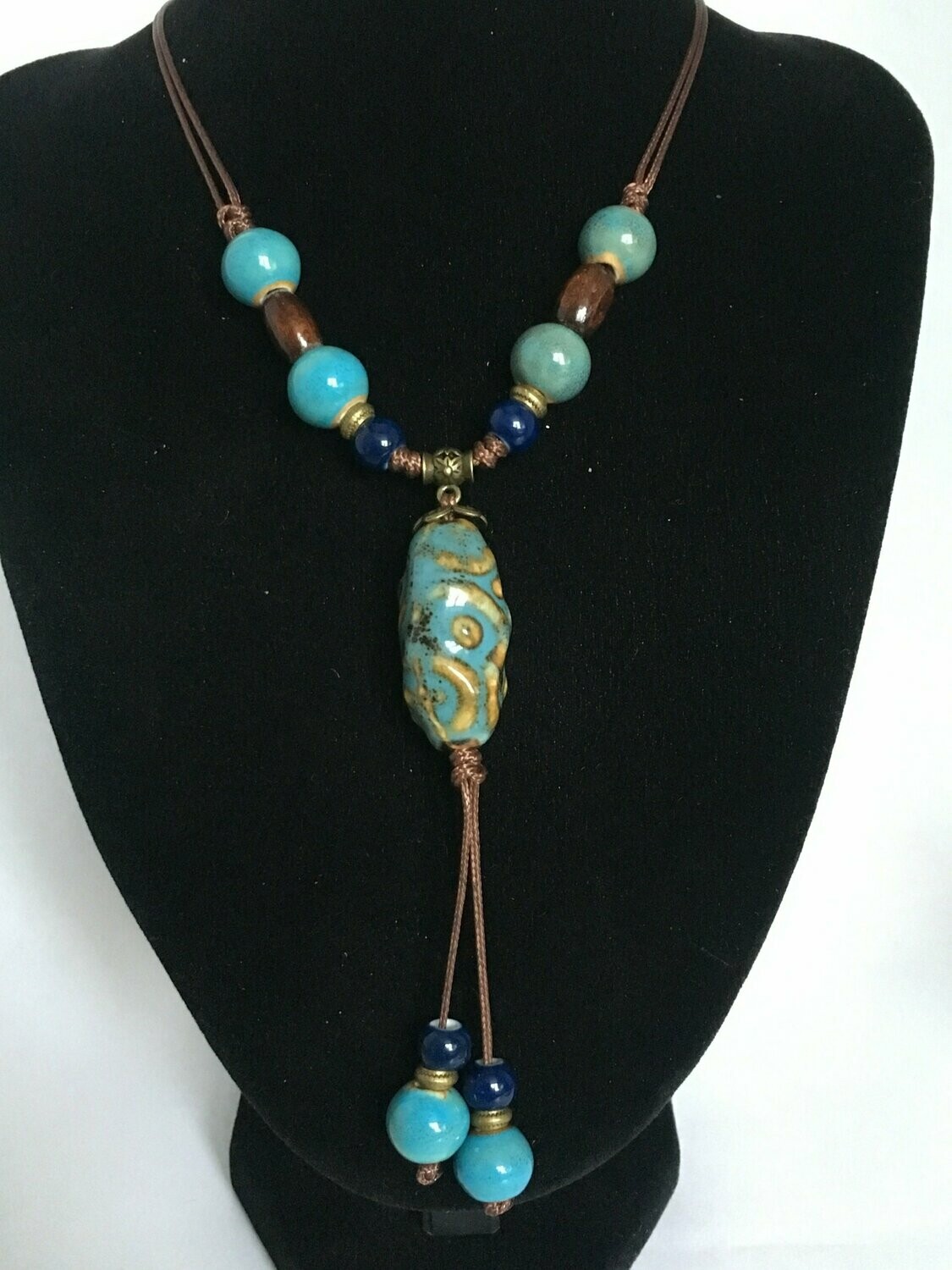 Collier Fashion céramique Bleu
