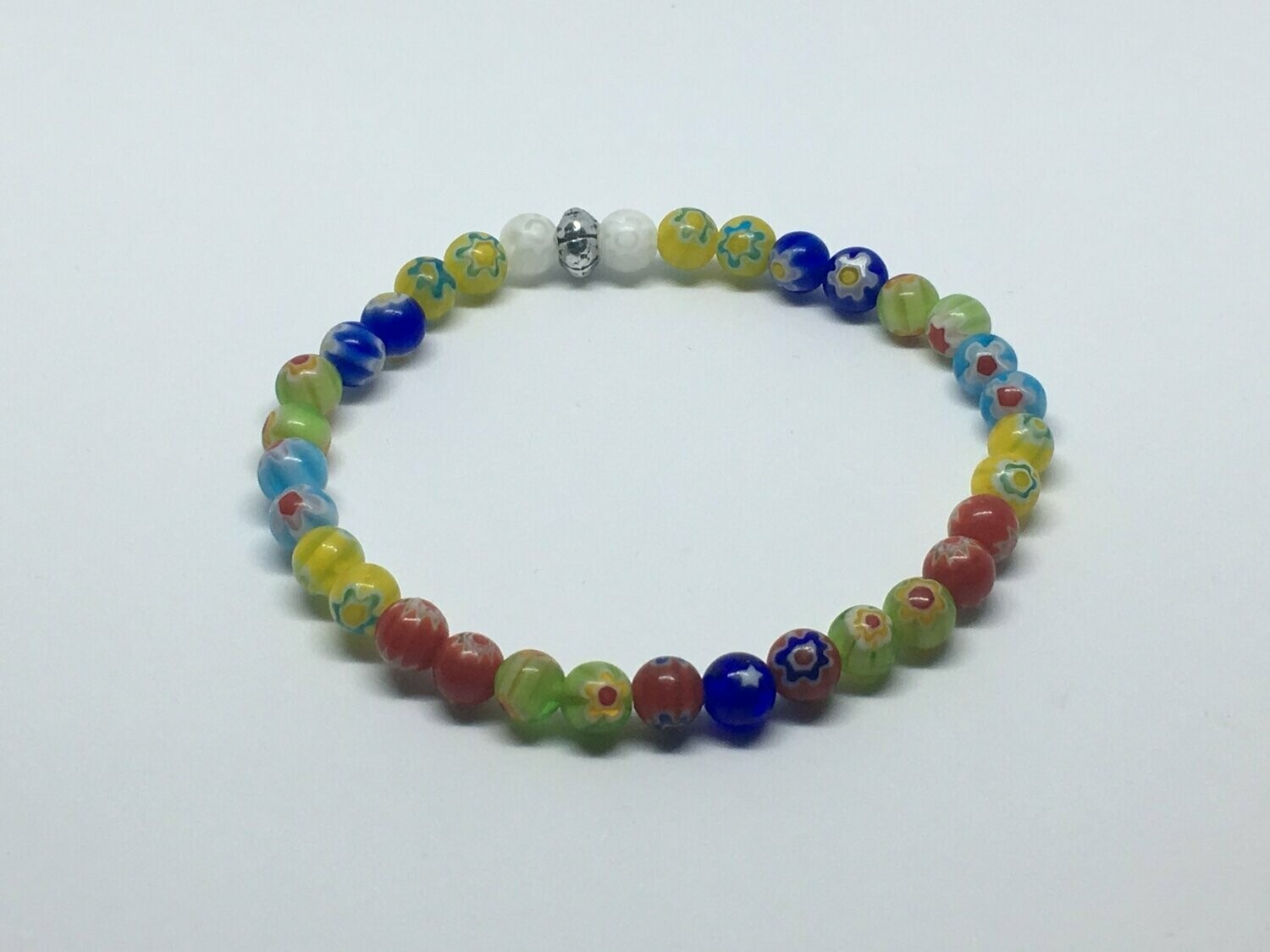 Bracelet en perles verre Millefiori