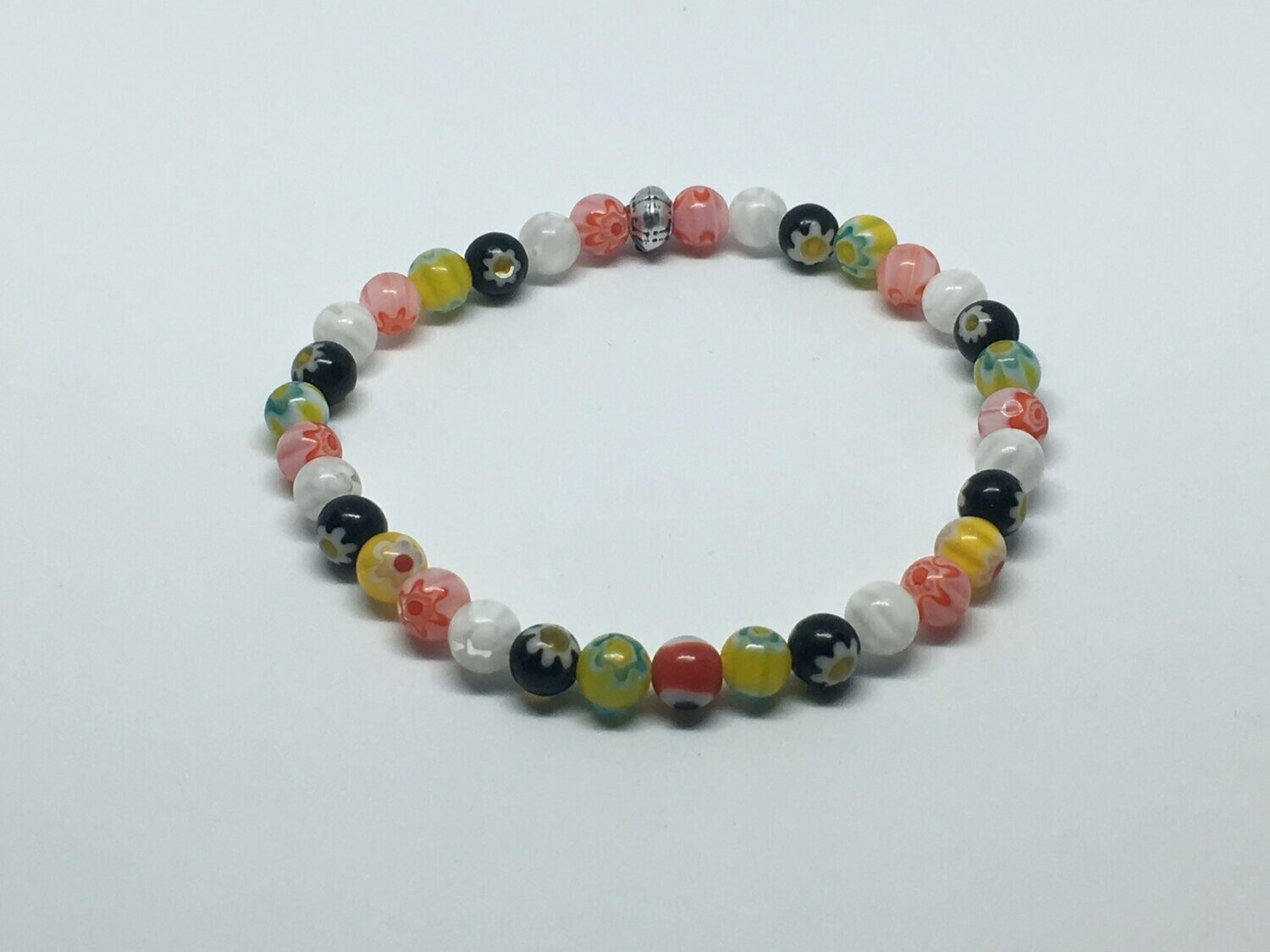 Bracelet en perles verre Millefiori
