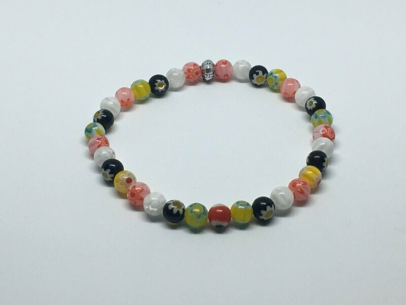 Bracelet en perles verre Millefiori