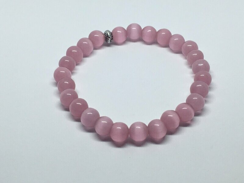 Bracelet en Œil de chat Rose