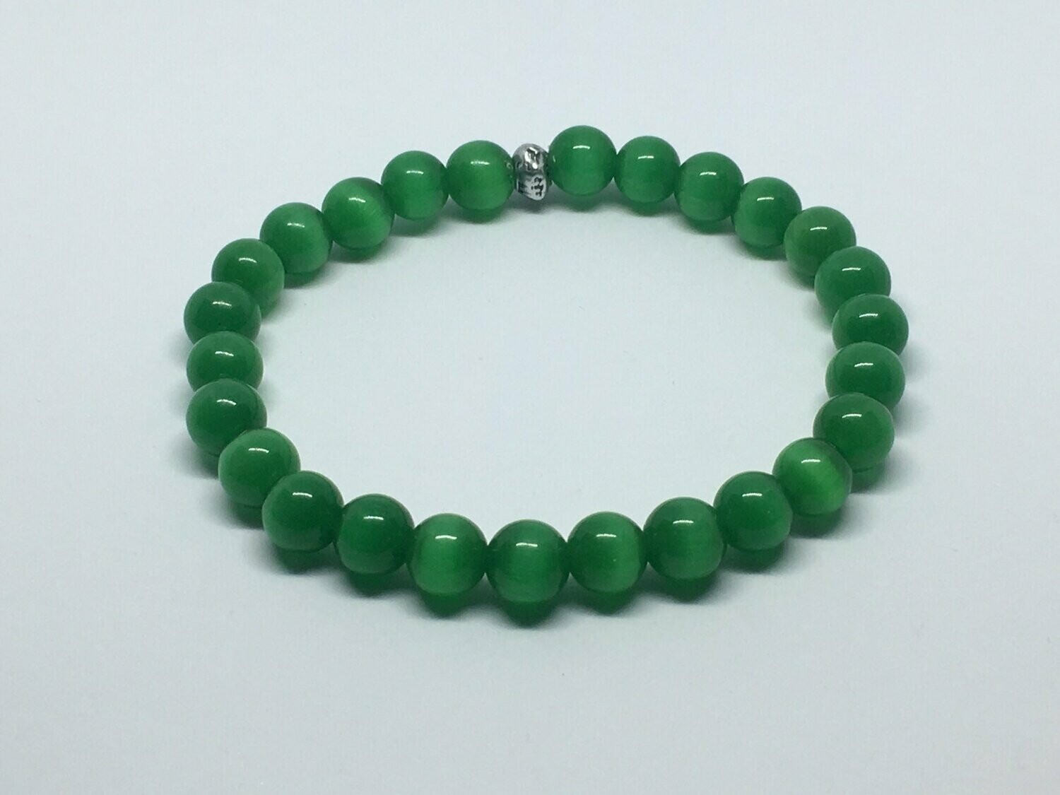 Bracelet en Œil de chat vert