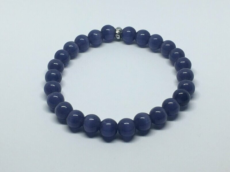 Bracelet en Œil de chat violet