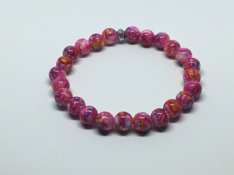 Bracelet en perles Rose