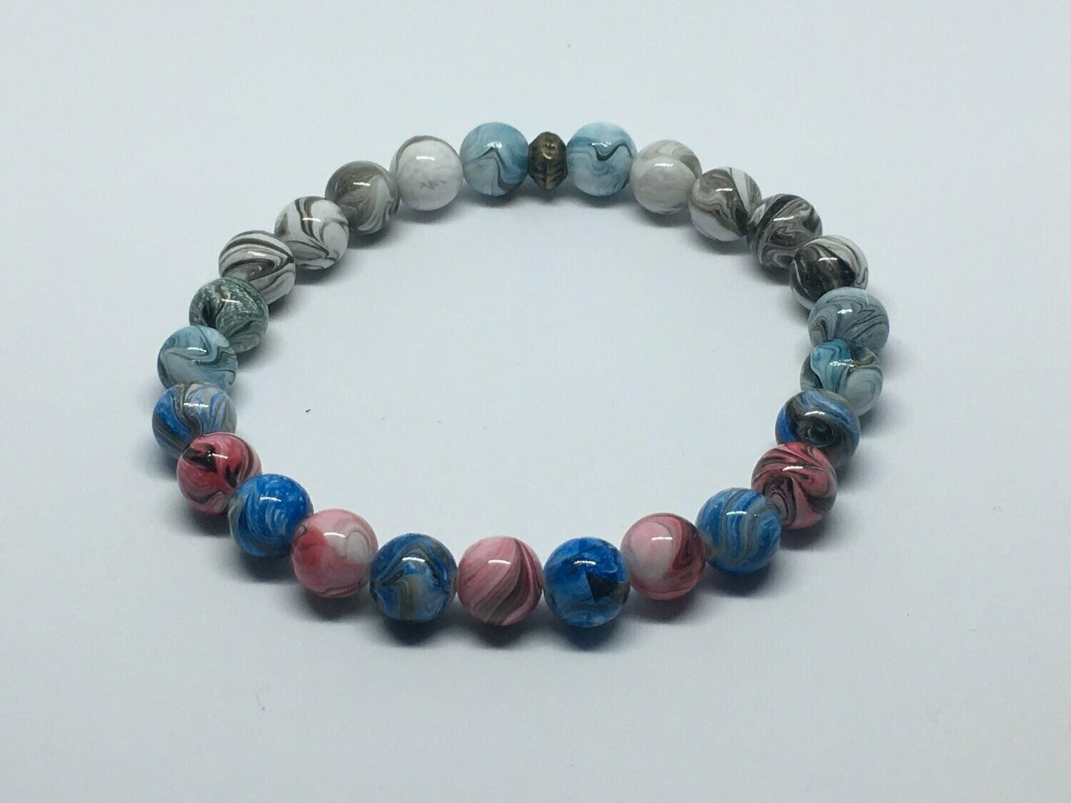 Bracelet perles en acryliques, multicolore