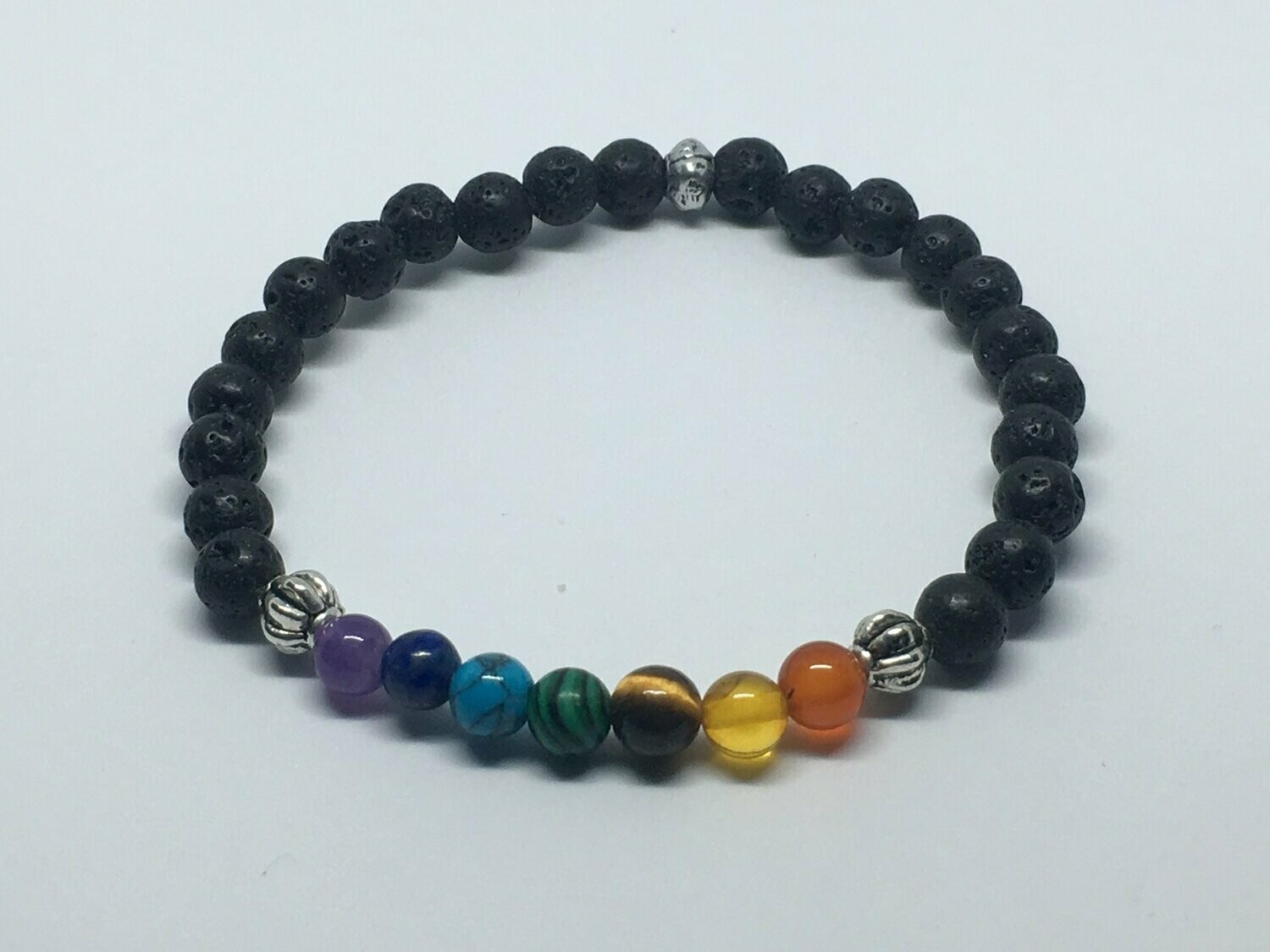 Bracelet 7 Chakras "Force" Pierre de Lave