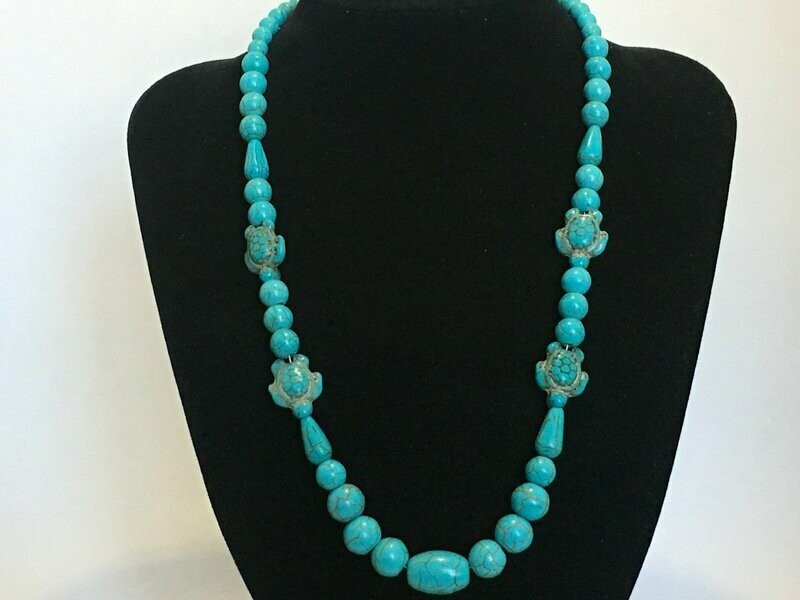 Collier en Howlite Turquoise