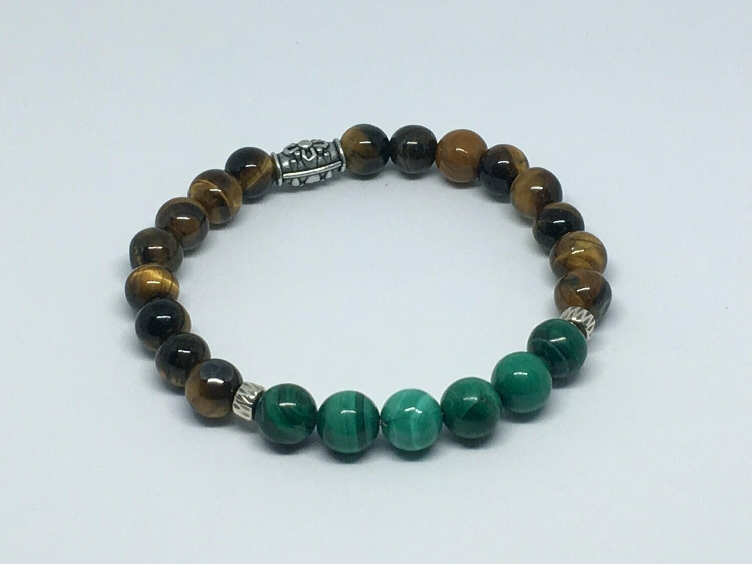 Bracelet Malachite et Œil de Tigre