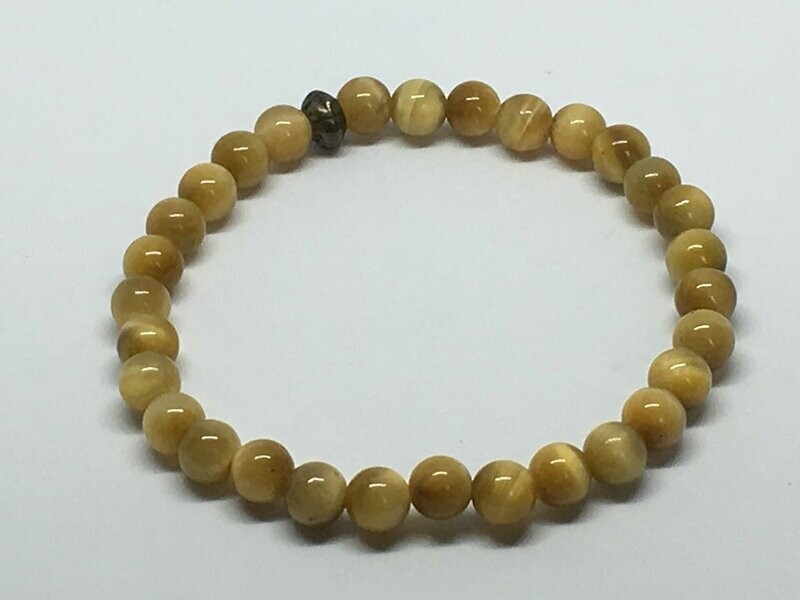 Bracelet   Œil de tigre - Camel - Grade AAA