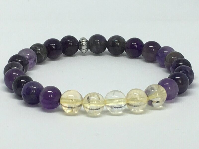 Bracelet  Améthyste et Citrine