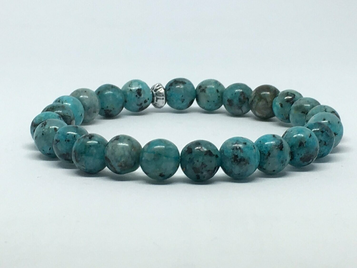 Bracelet, Pierres Perles Naturelles Tache Bleu