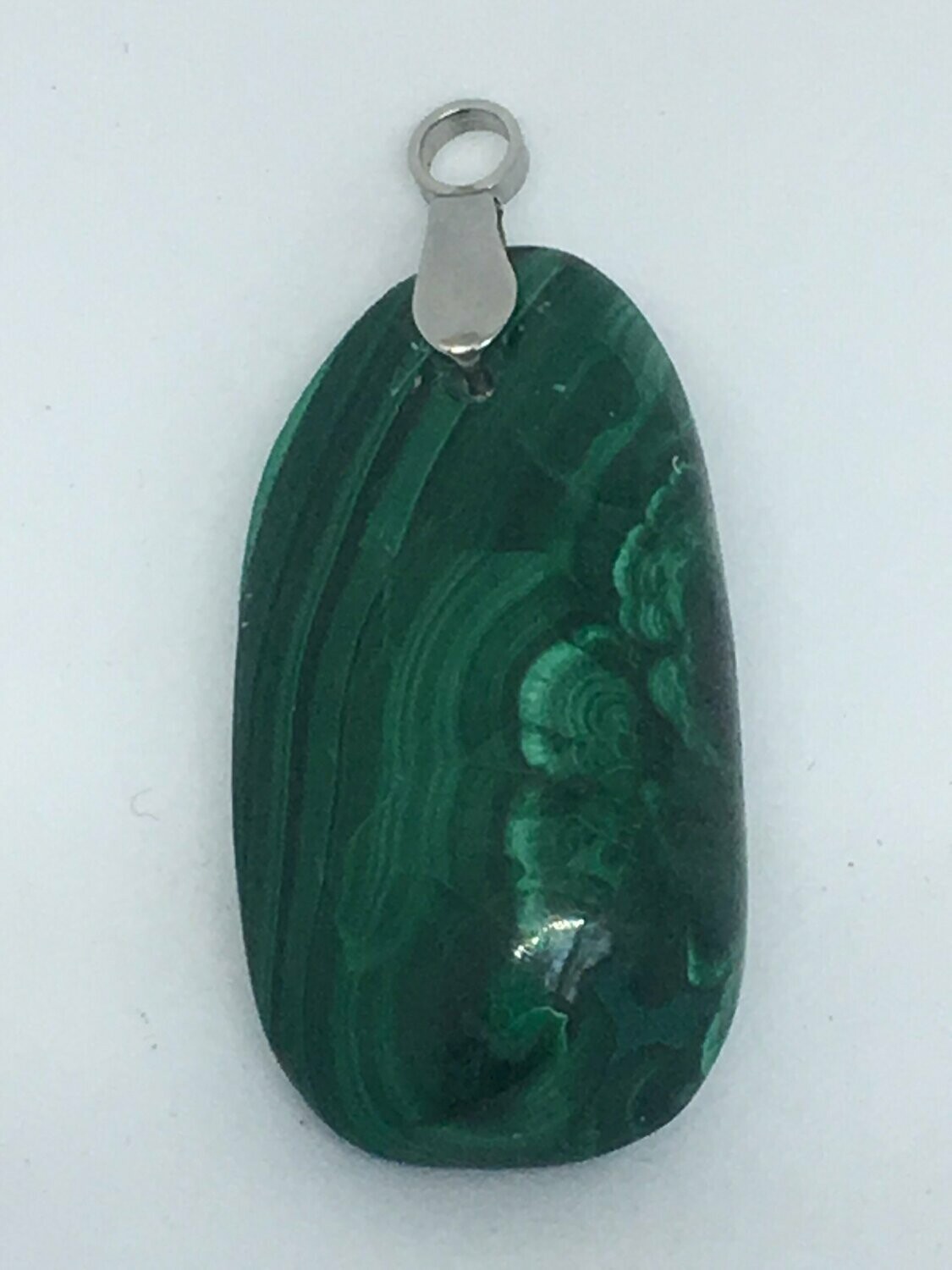 Pendentif, Pierre Roulée  Malachite