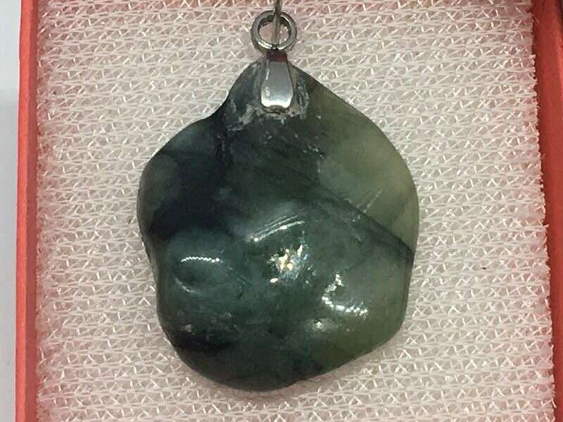 Pendentif, Pierre Roulée  Émeraude