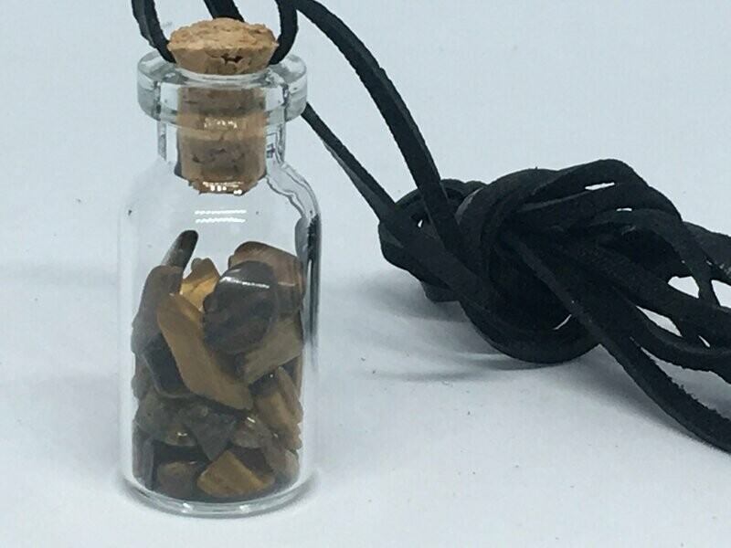 Pendentif Bouteille Œil de Tigre