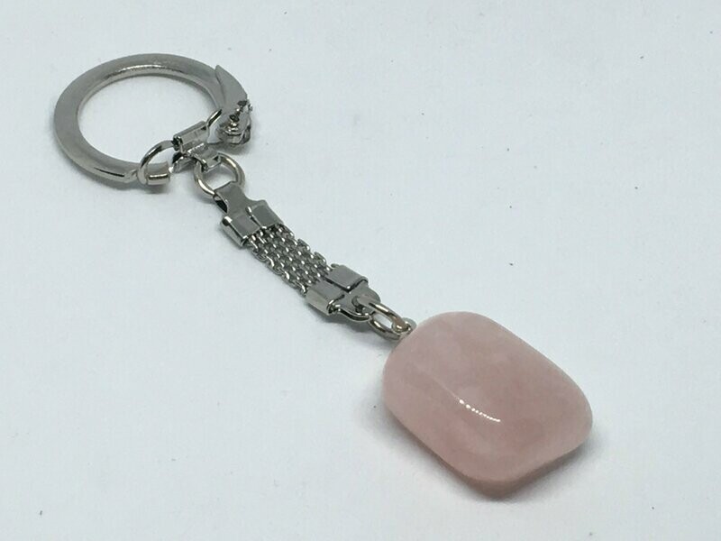 Porte Clés pierre naturelle Quartz Rose