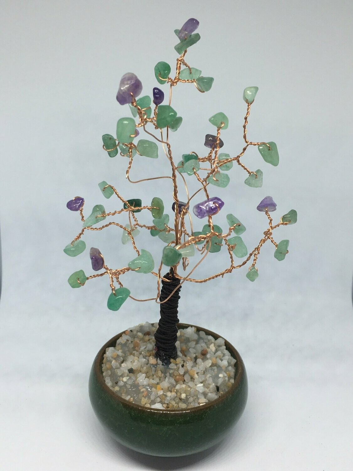 Arbre de Vie en pierre Aventurine et Améthyste
