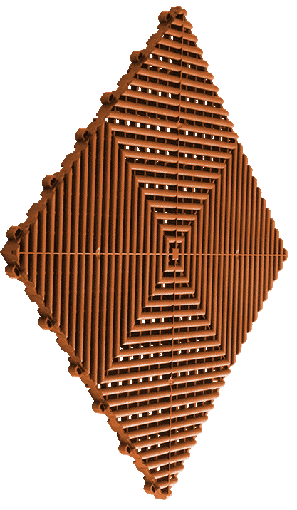 Ribtrax Tiles - 6 tiles/10.32 sf Brown