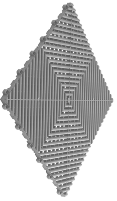 Ribtrax Tiles - 6 tiles/10.32 sf Pearl Silver