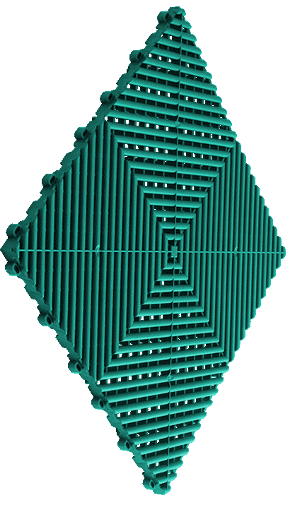 Ribtrax Tiles - 6 tiles/10.32 sf Aqua