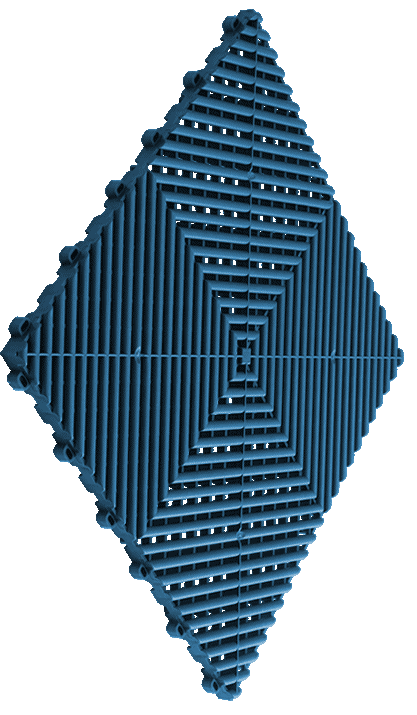 Ribtrax Tiles - 6 tiles/10.32 sf Island Blue