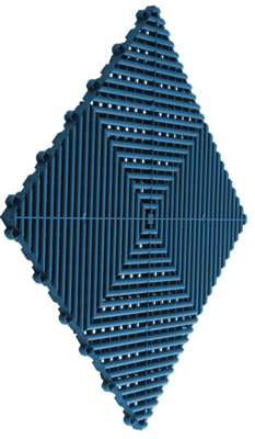 Ribtrax Tiles - 6 tiles/10.32 sf Island Blue