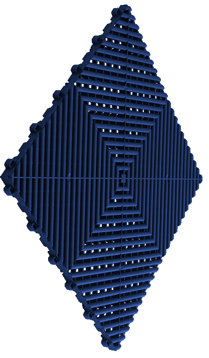 Ribtrax Tiles - 6 tiles/10.32 sf Royal Blue