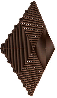 Ribtrax Tiles - 6 tiles/10.32 sf Chocolate Brown