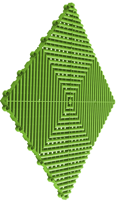 Ribtrax Tiles - 6 tiles/10.32 sf Techno Green