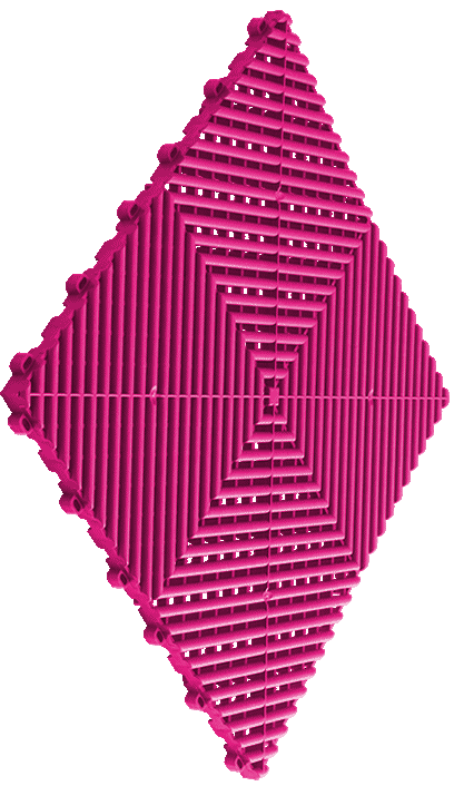 Ribtrax Tiles - 6 tiles/10.32 sf Carnival Pink