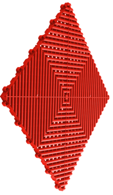 Ribtrax Tiles - 6 tiles/10.32 sf Racing Red