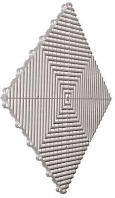 Ribtrax Tiles - 6 tiles/10.32 sf Artic White