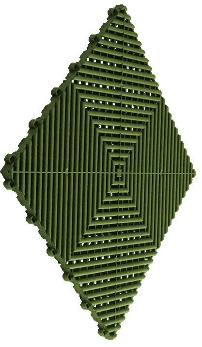Ribtrax Tiles - 6 tiles/10.32 sf Turf Green