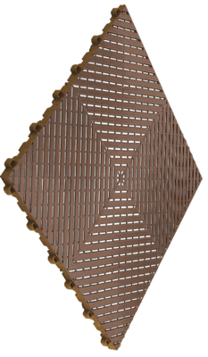 Ribtrax Smooth Tiles - 6 tiles/10.32 sf Chocolate Brown