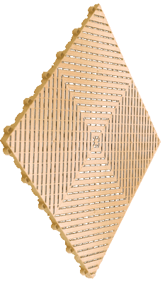 Ribtrax Smooth Tiles - 6 tiles/10.32 sf Mocha Java