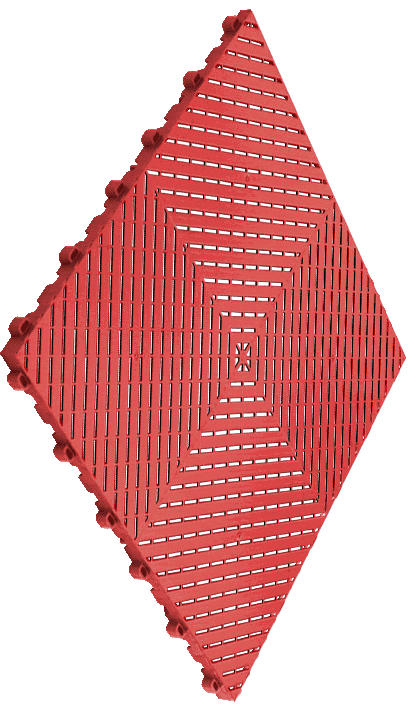 Ribtrax Smooth Tiles - 6 tiles/10.32 sf Racing Red