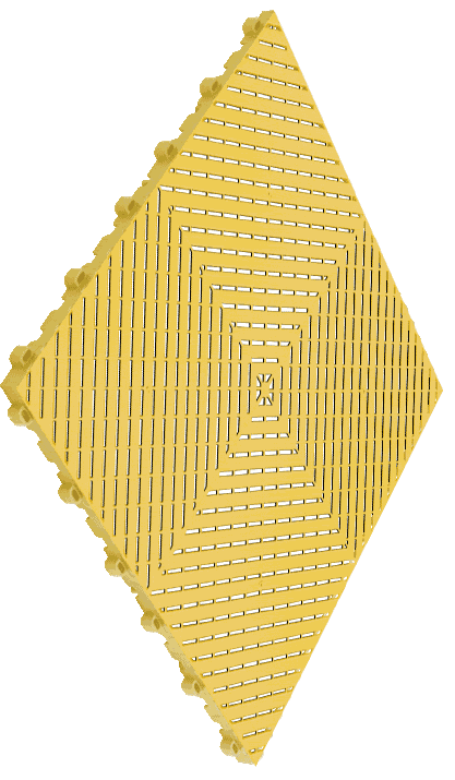 Ribtrax Smooth Tiles - 6 tiles/10.32 sf Citrus Yellow